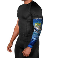 Mahi Mahi and Tuna Fish Arm Sleeves Fishing Ocean Water Background and Nautical Compass Elements - Wonder Print Shop