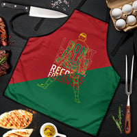 Portugal Football Number 7 GOAT Apron Records Follow Me Sports Quote Line Art