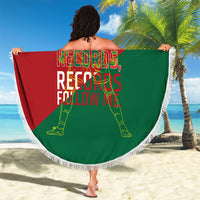 Portugal Football Number 7 GOAT Beach Blanket Records Follow Me Sports Quote Line Art
