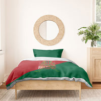 Portugal Football Number 7 GOAT Bedding Set Records Follow Me Sports Quote Line Art