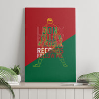 Portugal Football Number 7 GOAT Canvas Wall Art Records Follow Me Sports Quote Line Art