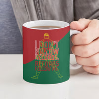 Portugal Football Number 7 GOAT Ceramic Mug Records Follow Me Sports Quote Line Art
