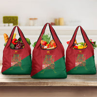 Portugal Football Number 7 GOAT Grocery Bag Records Follow Me Sports Quote Line Art
