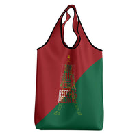 Portugal Football Number 7 GOAT Grocery Bag Records Follow Me Sports Quote Line Art