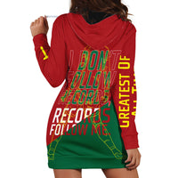 Portugal Football Number 7 GOAT Hoodie Dress Records Follow Me Sports Quote Line Art