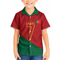 Portugal Football Number 7 GOAT Kid Hawaiian Shirt Records Follow Me Sports Quote Line Art