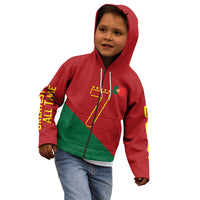 Portugal Football Number 7 GOAT Kid Hoodie Records Follow Me Sports Quote Line Art