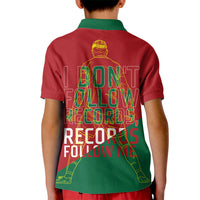 Portugal Football Number 7 GOAT Kid Polo Shirt Records Follow Me Sports Quote Line Art