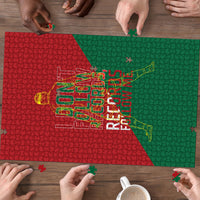 Portugal Football Number 7 GOAT Puzzle Records Follow Me Sports Quote Line Art