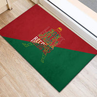 Portugal Football Number 7 GOAT Rubber Doormat Records Follow Me Sports Quote Line Art