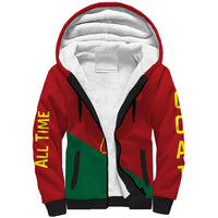 Portugal Football Number 7 GOAT Sherpa Hoodie Records Follow Me Sports Quote Line Art