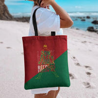 Portugal Football Number 7 GOAT Tote Bag Records Follow Me Sports Quote Line Art