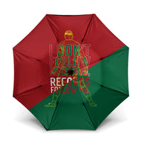 Portugal Football Number 7 GOAT Umbrella Records Follow Me Sports Quote Line Art