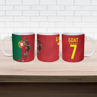 Portugal Football Goat Ceramic Mug Number 7 Greatest Of All Time Sports