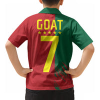 Portugal Football Goat Kid Hawaiian Shirt Number 7 Greatest Of All Time Sports