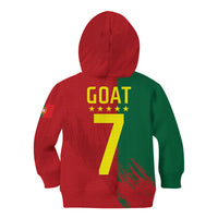 Portugal Football Goat Kid Hoodie Number 7 Greatest Of All Time Sports