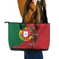 Portugal Football Goat Leather Tote Bag Number 7 Greatest Of All Time Sports