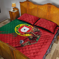 Portugal Football Goat Quilt Bed Set Number 7 Greatest Of All Time Sports