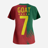 Portugal Football Goat Scrub Top Number 7 Greatest Of All Time Sports
