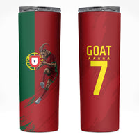 Portugal Football Goat Skinny Tumbler Number 7 Greatest Of All Time Sports
