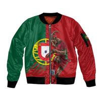 Portugal Football Goat Sleeve Zip Bomber Jacket Number 7 Greatest Of All Time Sports