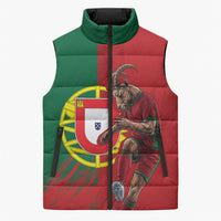 Portugal Football Goat Sleeveless Puffer Jacket Number 7 Greatest Of All Time Sports