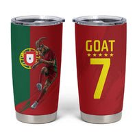 Portugal Football Goat Tumbler Cup Number 7 Greatest Of All Time Sports