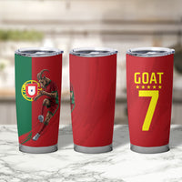 Portugal Football Goat Tumbler Cup Number 7 Greatest Of All Time Sports