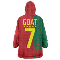 Portugal Football Goat Wearable Blanket Hoodie Number 7 Greatest Of All Time Sports
