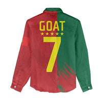 Portugal Football Goat Women Casual Shirt Number 7 Greatest Of All Time Sports