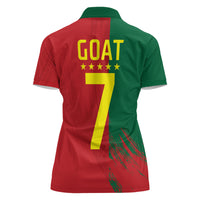 Portugal Football Goat Women Polo Shirt Number 7 Greatest Of All Time Sports