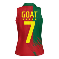 Portugal Football Goat Women Sleeveless Polo Shirt Number 7 Greatest Of All Time Sports