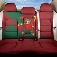 Portugal Football Back Car Seat Cover Goat Number 7 Greatest Of All Time Abstract Grunge