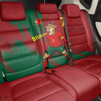 Portugal Football Back Car Seat Cover Goat Number 7 Greatest Of All Time Abstract Grunge