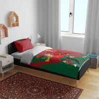 Portugal Football Bedding Set Goat Number 7 Greatest Of All Time Abstract Grunge