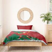 Portugal Football Bedding Set Goat Number 7 Greatest Of All Time Abstract Grunge