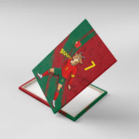 Portugal Football Canvas Wall Art Goat Number 7 Greatest Of All Time Abstract Grunge