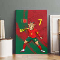 Portugal Football Canvas Wall Art Goat Number 7 Greatest Of All Time Abstract Grunge