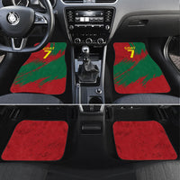 Portugal Football Car Mats Goat Number 7 Greatest Of All Time Abstract Grunge