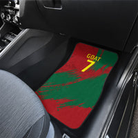 Portugal Football Car Mats Goat Number 7 Greatest Of All Time Abstract Grunge