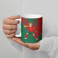 Portugal Football Ceramic Mug Goat Number 7 Greatest Of All Time Abstract Grunge