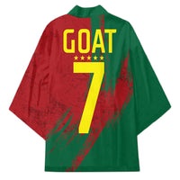 Portugal Football Kimono Goat Number 7 Greatest Of All Time Abstract Grunge