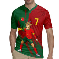 Portugal Football Rugby Jersey Goat Number 7 Greatest Of All Time Abstract Grunge