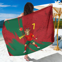 Portugal Football Sarong Goat Number 7 Greatest Of All Time Abstract Grunge