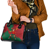 Portugal Football Shoulder Handbag Goat Number 7 Greatest Of All Time Abstract Grunge