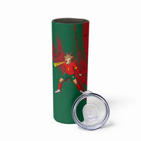 Portugal Football Skinny Tumbler Goat Number 7 Greatest Of All Time Abstract Grunge
