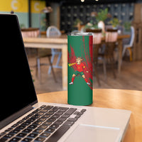 Portugal Football Skinny Tumbler Goat Number 7 Greatest Of All Time Abstract Grunge