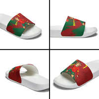 Portugal Football Slide Sandals Goat Number 7 Greatest Of All Time Abstract Grunge
