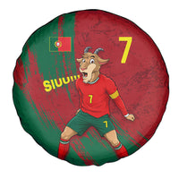 Portugal Football Spare Tire Cover Goat Number 7 Greatest Of All Time Abstract Grunge