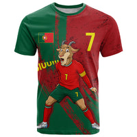 Portugal Football T Shirt Goat Number 7 Greatest Of All Time Abstract Grunge